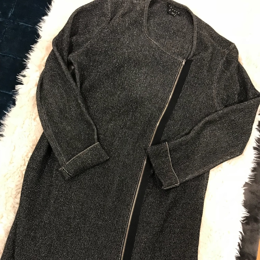 Theory size small dark grey zipper sweater
